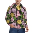thumbnail image 2 of Sikiie Colorful Roses Men's Hoodie, Essentials Hoodie, Sweatshirt, Pullover Hooded Sweatshirt for Men-3X-Large, 2 of 7