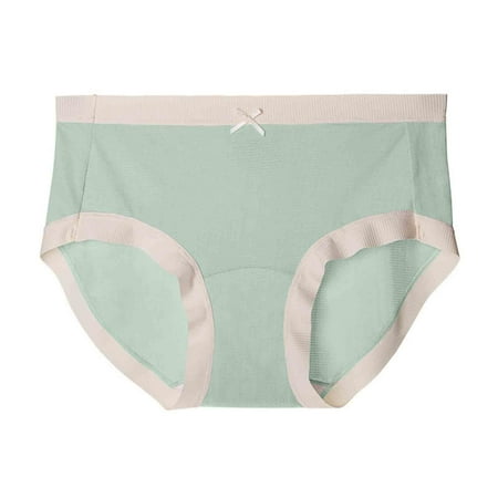 fatyb Womens Silk Underwear Seamless Stretch Panties Breathable High Waist Full Coverage Ladies Briefs