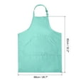 thumbnail image 2 of Uxcell Polyester 82cm x 68cm Kitchen Cooking Aprons Adjustable Bib Long Ties with 2 Pockets Blue, 2 of 5