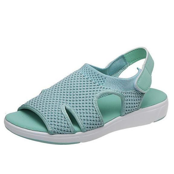 Sport Sandals for Womens Slides Shoes Summer Casual Elastic Flats Breathable Slip-Ons Sandals