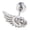 White, variant on Comfort Fit Wing Themed Cartilage Studs Alloy Portable Designs Long Time Wear for Her Styles