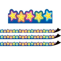 Teacher Created Resources Magnetic Borders, Neon Stars, 24 Feet Per Pack, 3 Packs