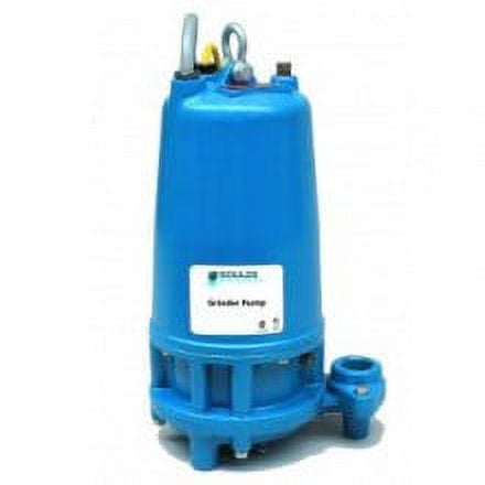 Goulds 1GD51G3AA, 1GD Series, Grinder Pump, 2 HP, 230 Volts, 3 Phase, 1-1/4" NPT Removable Flange, 46 GPM Max, 106 ft Max Head, 20 ft Cord