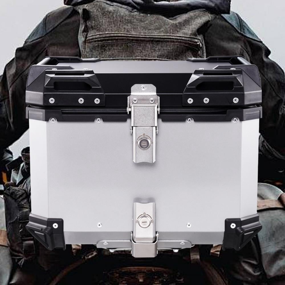 WAASOSCON Motorcycle Top Box 45L Motorcycle Box Motorcycle Tail Box Top Case Lockable Luggage Storage Rear Box Waterproof Storage Carrier well made