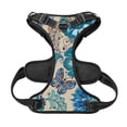thumbnail image 5 of Picia Vintage Floral Butterflies No-Pull Dog Harness Reflective Front Clip Vest with Handle,Step-in Air Dog Harness,Adjustable 2 Metal Rings 4 Buckles,Easy to Put on & Take Off Large, 5 of 9