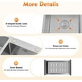 thumbnail image 7 of 30" x 17" Double Bowl Stainless Steel Kitchen Sink, 304 Drop-in Sink with Nano-Coating & Soundproof Pads - For Laundry/Garage/Bar/Basement, 7 of 7