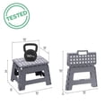 thumbnail image 2 of Marchepied Pliant / Marchepied pour Adultes et Enfants / Échelle Pliante / Marchepied / Marchepied pour Cuisine, Salle de Bain, Camping / Hauteur 22cm / Gris, 2 of 5