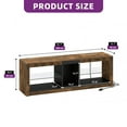 thumbnail image 7 of Dextrus TV Stand with LED Ambient Lights, Modern TV Stand with Open Shelf Storage Cabinet for 62 inch TV, Brown, 7 of 7