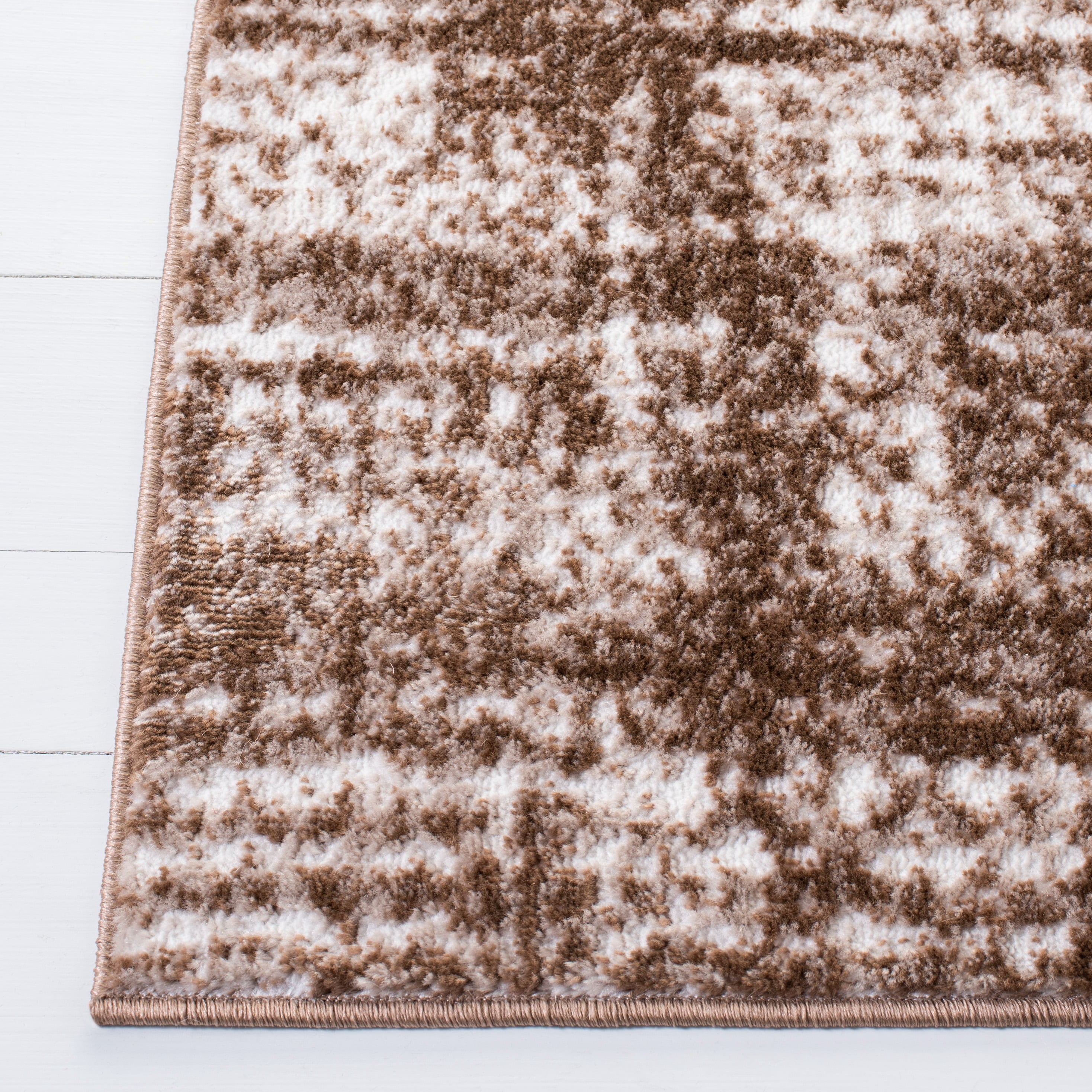 SAFAVIEH Skyler Elsie Abstract Area Rug, Brown/Ivory, 9' x 12'