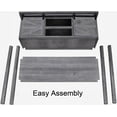 thumbnail image 2 of eHemco Antique Farmhouse Console Table with Sliding Barn Doors and Bottom Storage Shelf, Gray, 2 of 9