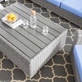 thumbnail image 5 of Lounge Sectional Sofa Chair Set, Rattan, Wicker, Light Grey Gray Light Blue, Modern Contemporary Urban Design, Outdoor Patio Balcony Cafe Bistro Garden Furniture Hotel Hospitality, 5 of 10
