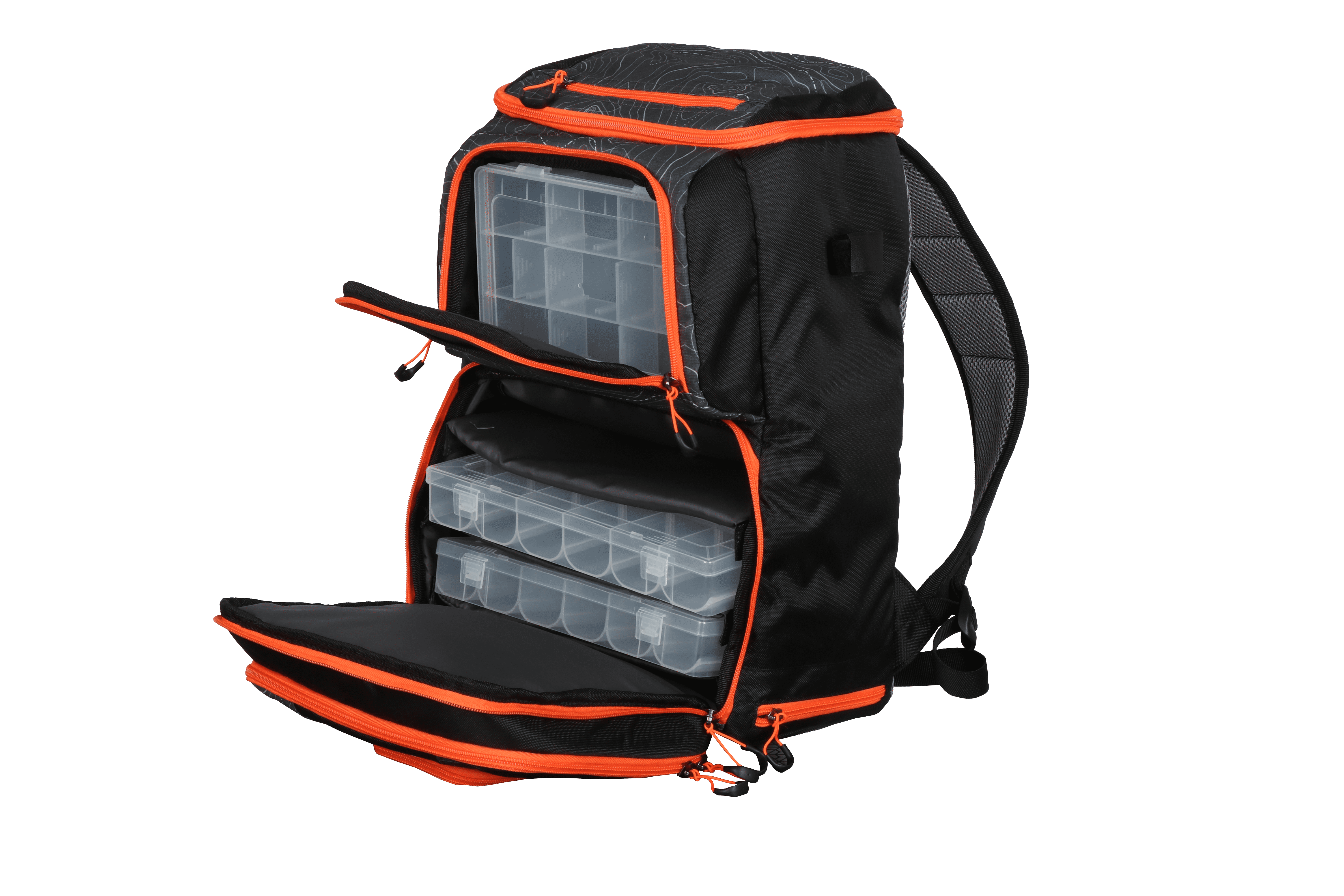 Ozark Trail Elite Fishing Tackle Backpack with Bait Cooler, Black 