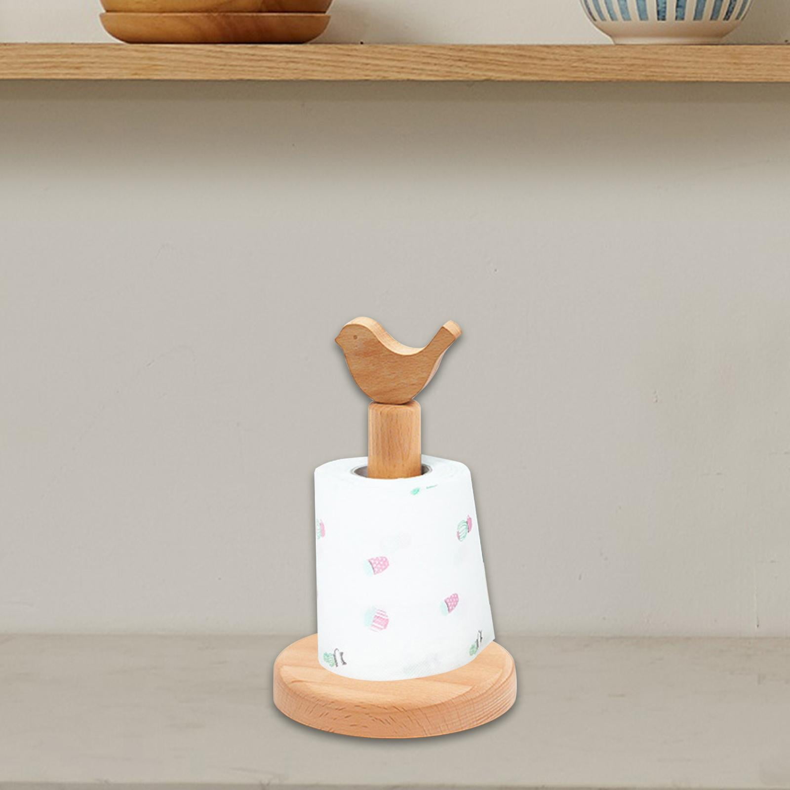 TISHITA Paper Towel Holder ,Tissue Holder, Roll Stand Organizer ,Standing Paper Towel Dispenser, Paper Towels Stand for Toilet Pantry bird pattern