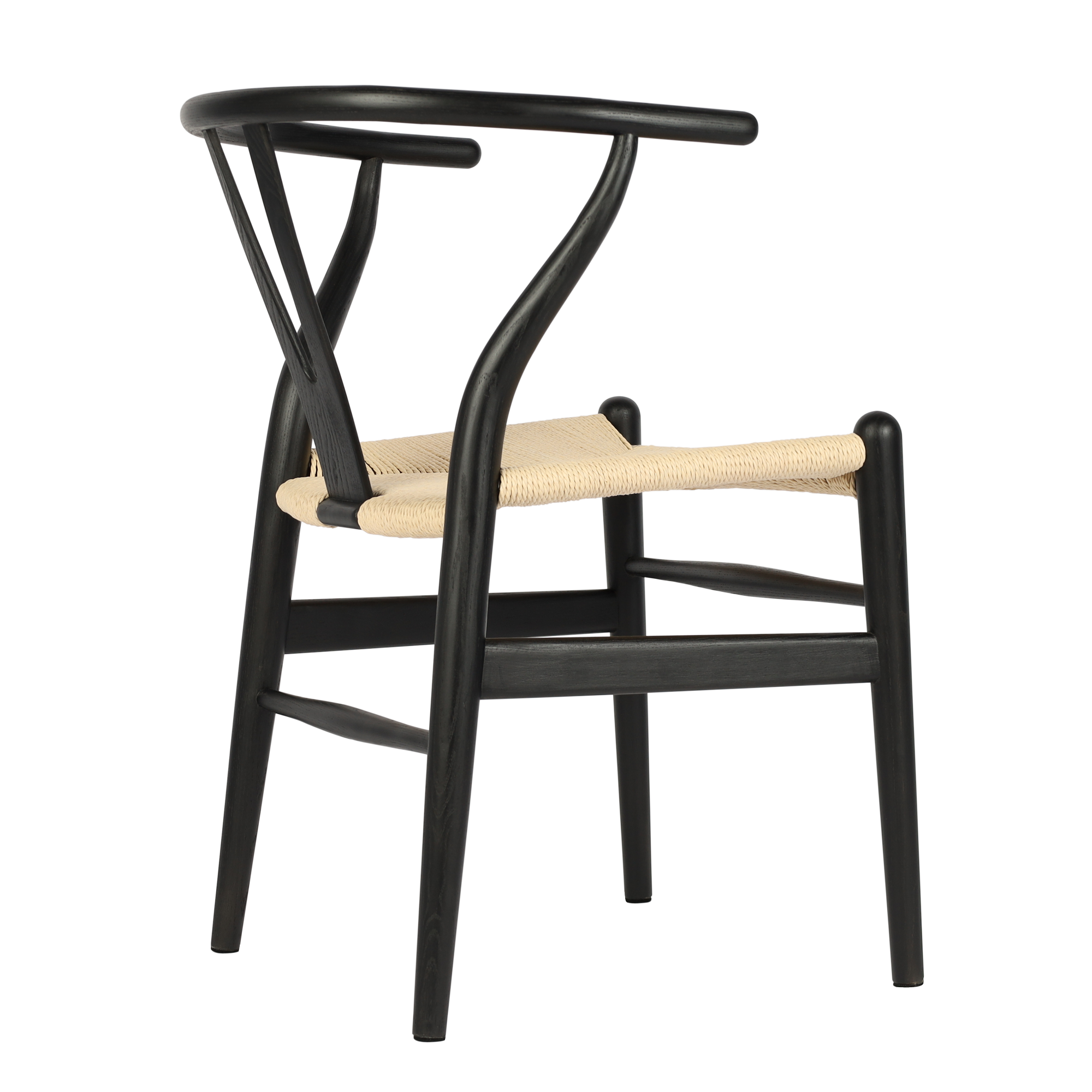 Tomile Mid-Century solid wood dining chair wishbone chair,black ...