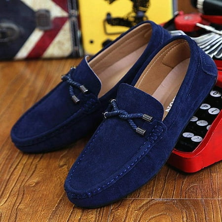 

men shoes Korean version of breathable peas shoes men casual faux suede elastic a pedal lazy shoes mens sneakers