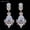 type 1, variant on Elegant Rose Gold Plated 3D Flower Leaf Cubic Zirconia Women Dangle Drop Earring