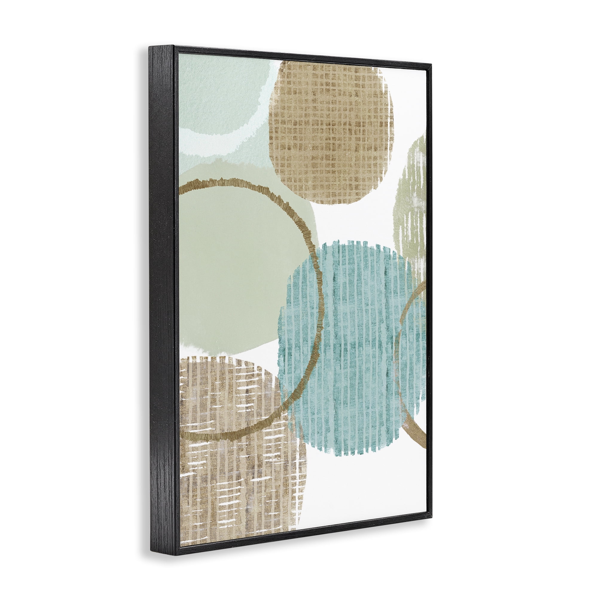 Stupell Industries Good Times Ahead Shapes Abstract Painting Black Framed Art Print Wall Art, 16 x 24