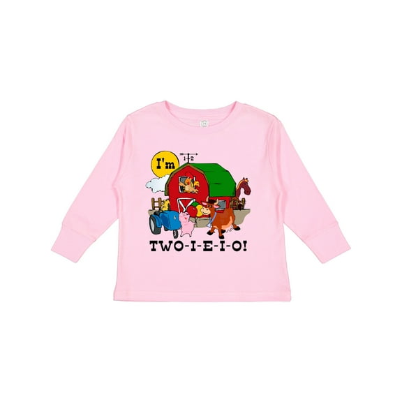 Inktastic Two-i-e-i-o Boys or Girls Long Sleeve Toddler T-Shirt