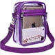 thumbnail image 1 of Bolsa de mensajería transparente para viajes de trabajo y negocios para hombres y mujeres (púrpura) oso de fresa vestir, 1 of 4