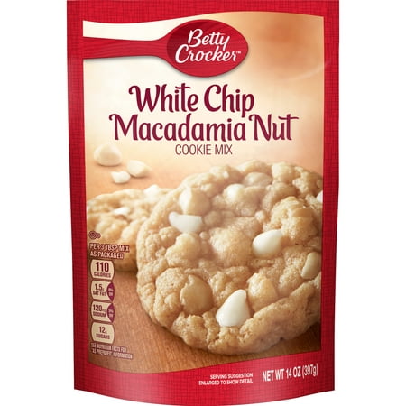 (2 Pack) Betty Crocker White Chip Macadamia Nut Cookie Mix, 14 (Best Ever White Chocolate Macadamia Nut Cookies)