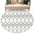 thumbnail image 6 of Green Grey Geometric Round Rug 5ft Washable Circle Kitchen Rugs Non Slip Abstract Modern Twisted Lines Art Large Area Rug Indoor Floor Carpet for Bedroom Living Room Home Office Dining Room Nursery, 6 of 8