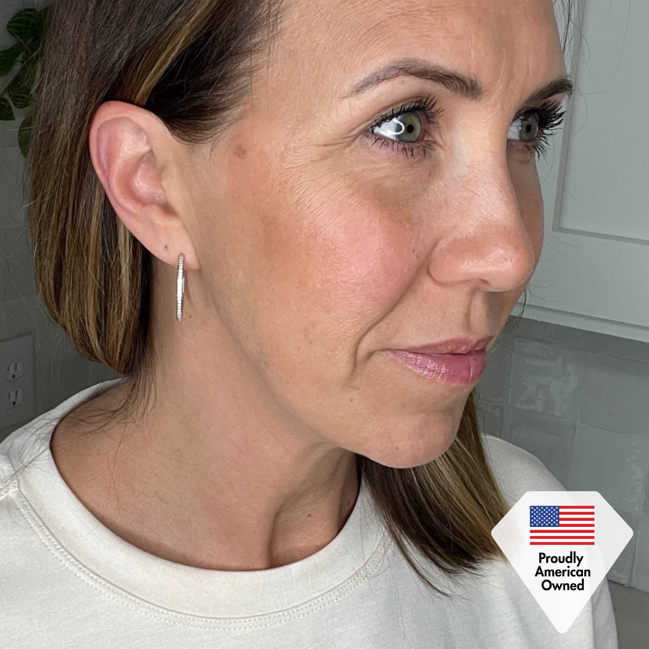 Moissanite by Cate & Chloe Delaney 925 Sterling Silver Hoop Earrings 0.23TCW for Women, Gift for Her