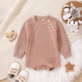 thumbnail image 2 of Gubotare Baby Sweaters for Girl Baby Boy Girl Football Outfit Cute Letter Long Sleeve Crew Neck Oversized Sweater Toddler Fall Winter Clothes Size 6 9 Months (Pink,6-9 Months), 2 of 7