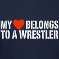 thumbnail image 3 of CafePress - My Heart Belongs To A Wrestler Women's Dark T Shir - Women's Traditional Fit Dark T-Shirt, 3 of 4