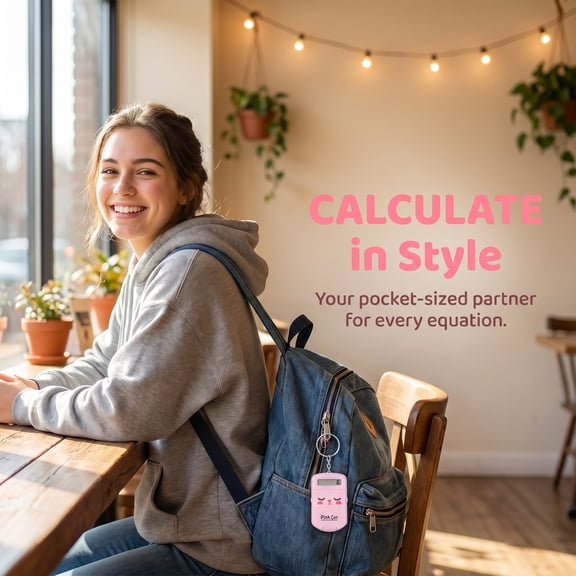 PENIKOKO 2-Pack Compact Pocket Calculator, Portable Plastic Subtraction Calculator for Students, Office, and Everyday Use