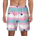 thumbnail image 3 of Uemuo Flamingo1 Pattern Mens Swim Trunks Quick Dry Board Shorts with Mesh Lining, Stretch Beach Shorts Quick Dry No-Chafing Board Shorts-Medium, 3 of 9