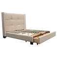 thumbnail image 4 of Beverly Eastern King Bed with Integrated Footboard Storage Unit & Accent Wings in Sand Fabric By Diamond Sofa, 4 of 6