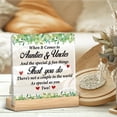thumbnail image 4 of Best Auntie and Uncle Gifts, Thank You Gift for Aunt and Uncle, Auntie and Uncle Clear Desk Decorative Sign Acrylic Plaque Sign Desk Decor (4x4 Inch), 4 of 4