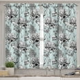 thumbnail image 2 of Ambesonne Shabby Flora Valance & Curtain, Pond Water Flowers, 55"x45", Pale Blue White Black, 2 of 6