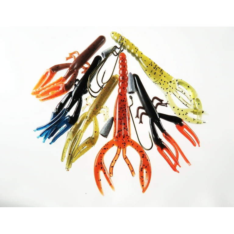 Luck-E-Strike, Crawfish Kit, 65 Piece, Assorted Colors, Soft Baits 