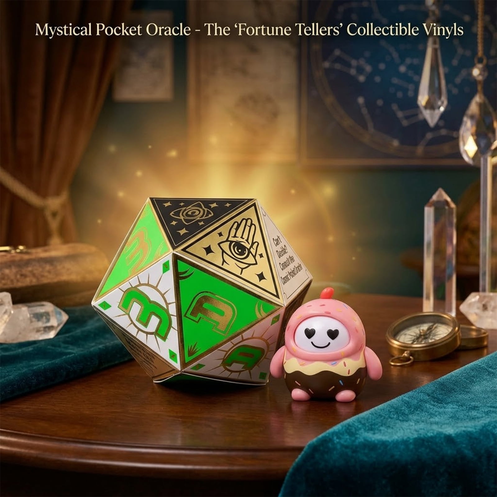 LamaTama - Mystical Pocket Oracle Series 1, Lama Tama Blind Box Cute Mini Figurine Can Answers your yes-or-no Questions, Cute Desktop Decor Toy For Collection & Gift Use,Random Styles