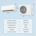 thumbnail image 4 of Giantex Mini-Split AC, Climatiseur à Onduleur 9000 BTU et Chauffage, Unité AC avec Trousse d'Installation, Refroidit jusqu'à 450 Pi2, 4 of 10