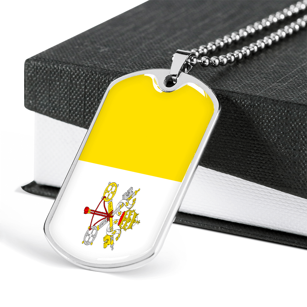 Vatican Flag Necklace Stainless Steel 