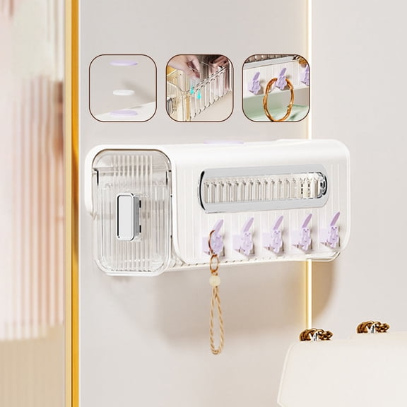 Neatly Organized - Sock And Underwear Organizer, 3 In 1 Wall Mounted Closet Organizer With Diffuser And Jewelry Hooks For Socks, Underwear And Ties Clothing & Closet Storage