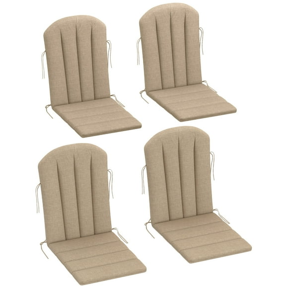 Outsunny 4PCS Adirondack Chair Cushion, Patio Chair Cushions, Beige