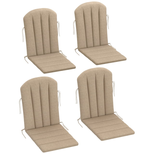 Outsunny 4PCS Adirondack Chair Cushion, Patio Chair Cushions, Beige