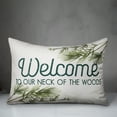 thumbnail image 3 of Creative Products Welcome Neck of Woods 20 x 14 Spun Poly Pillow, 3 of 3