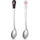 thumbnail image 1 of 2 Pieces Dog Spoon Pet Can Spoon Stainless Steel Pet Food Spoon Claw Spoon For Dog And Food Can, White And Bla, 1 of 4