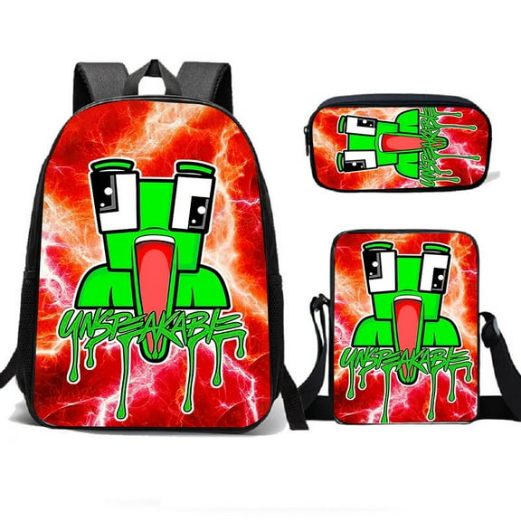 Backpack 3 Pcs Set Unspeak-able Bags With Lunch Bag Pencil Bag