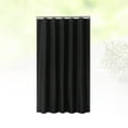 thumbnail image 4 of 1pc Solid Color Shower Curtain Black Waterproof Bathroom Polyester Moisture-proof Partition Curtain with Hook (150x180cm), 4 of 5
