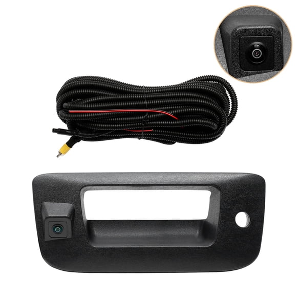 Back Up Camera, w/ Tailgate Handle, Compatible with 2007-2014 Chevy Silverado GMC Sierra 1500 2500 3500, w/ Keyhole, 170° Viewing Angle, Rear Vie