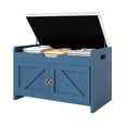 thumbnail image 3 of Craftian Shoe Bench with Storage Cabinets, Entryway Storage Bench Shoe Rack Organizer Unit , Blue, 3 of 10
