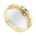 thumbnail image 3 of 1Pc Glass Mirror Plate Cosmetics Storage Tray Iron Jewelry Plate Display Holder, 3 of 8