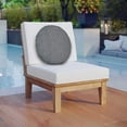 thumbnail image 5 of Round Pillow/Cushion Slip Cover 600 D Waterproof - 100% UV & Weather Resistant Outdoor Pillow Covers (32" Dia x 5" H, Fab Grey), 5 of 7