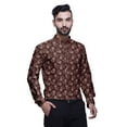 thumbnail image 3 of BESTMAN Mens Short KurtaÂ&nbsp;ShirtÂ&nbsp;India Printed Roll Up Long SleeveÂ&nbsp;Shirts, 3 of 6
