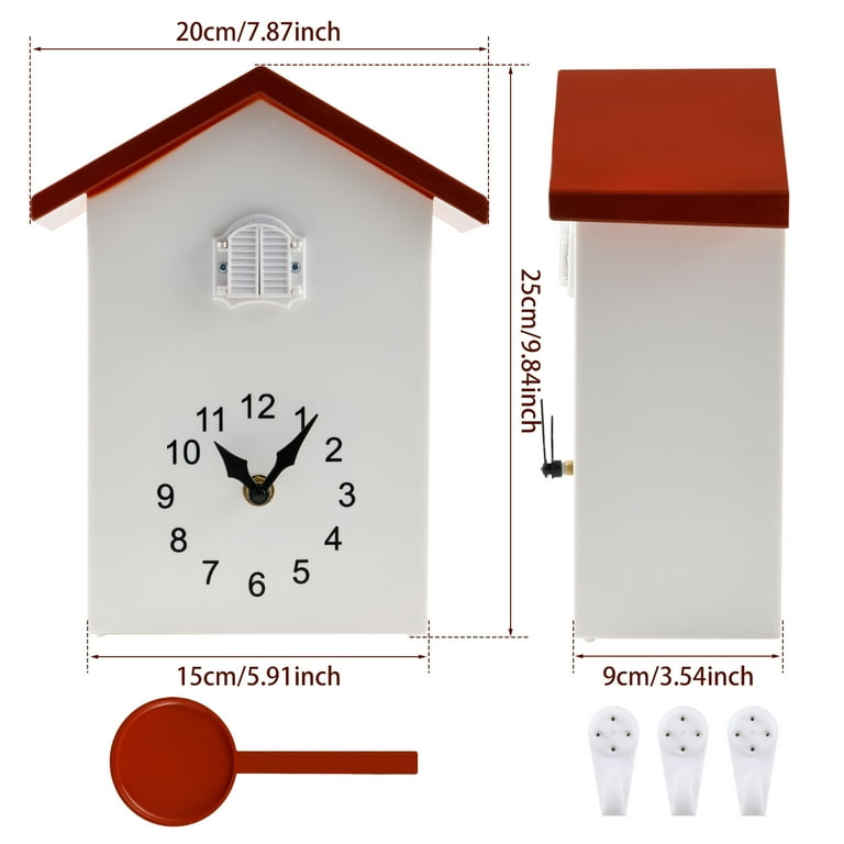 Lzvxtym Cuckoo Clock Cuckoo Wall Clock with Bird Tweeting Sound